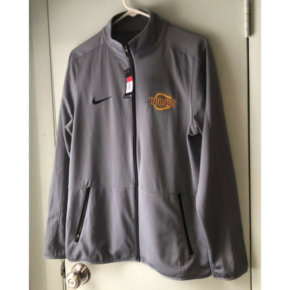 Nike Dri Fit Jacket Women's Large Gray Hounds Logo NEW - Picture 1 of 7